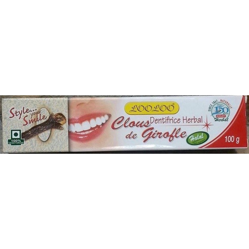 Dentifrice aux clous de girofle , qualité extra naturelle 100 g Dentifrice aux clous de girofle , qualité extra naturelle 100 g
