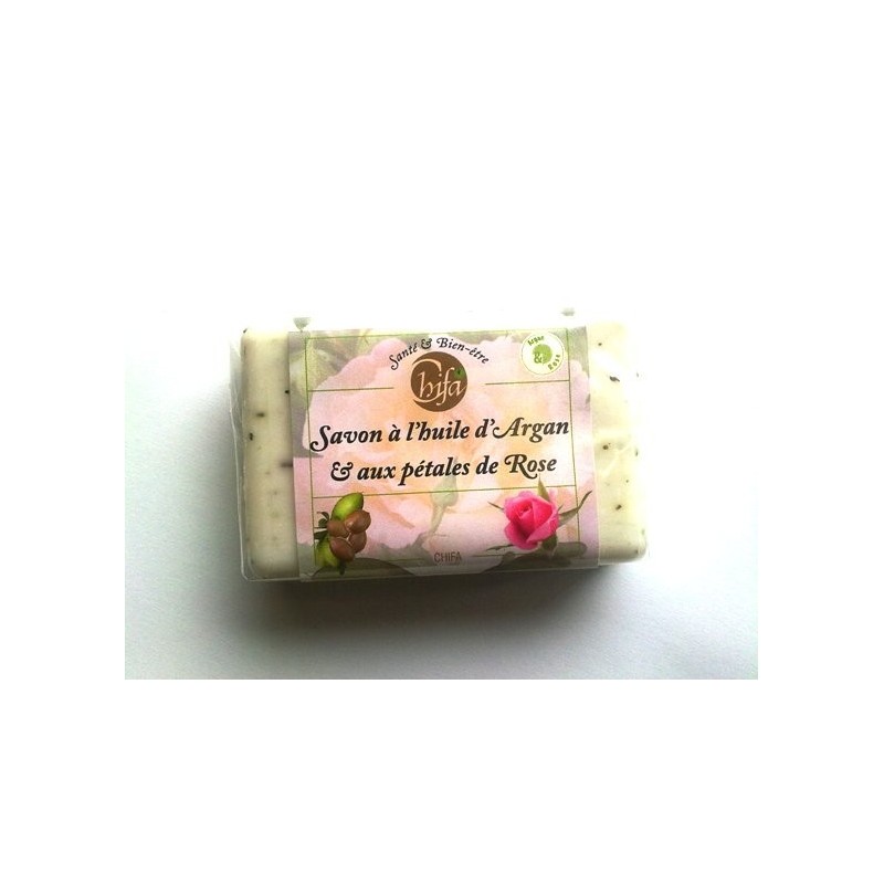 SAVON A L'HUILE D'ARGAN ET AUX PÉTALES DE ROSE SAVON A L'HUILE D'ARGAN ET AUX PÉTALES DE ROSE